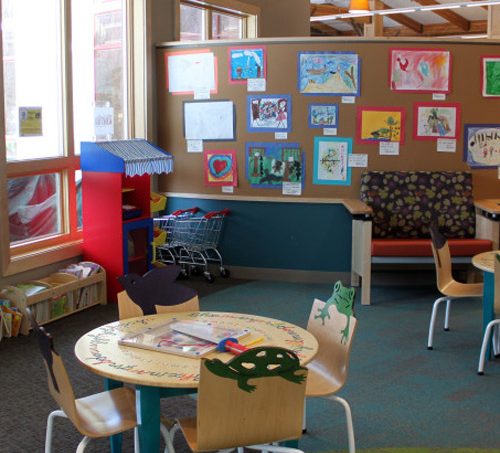 indoor play area of Caledonia Kent District Library (KDL)
