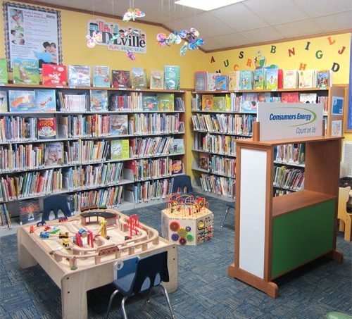play area at Comstock Park Kent District Library branch (KDL)