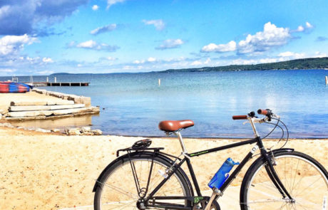 Traverse City beach and bike