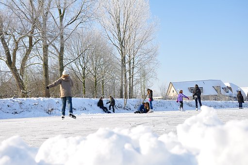 ice skating outdoors