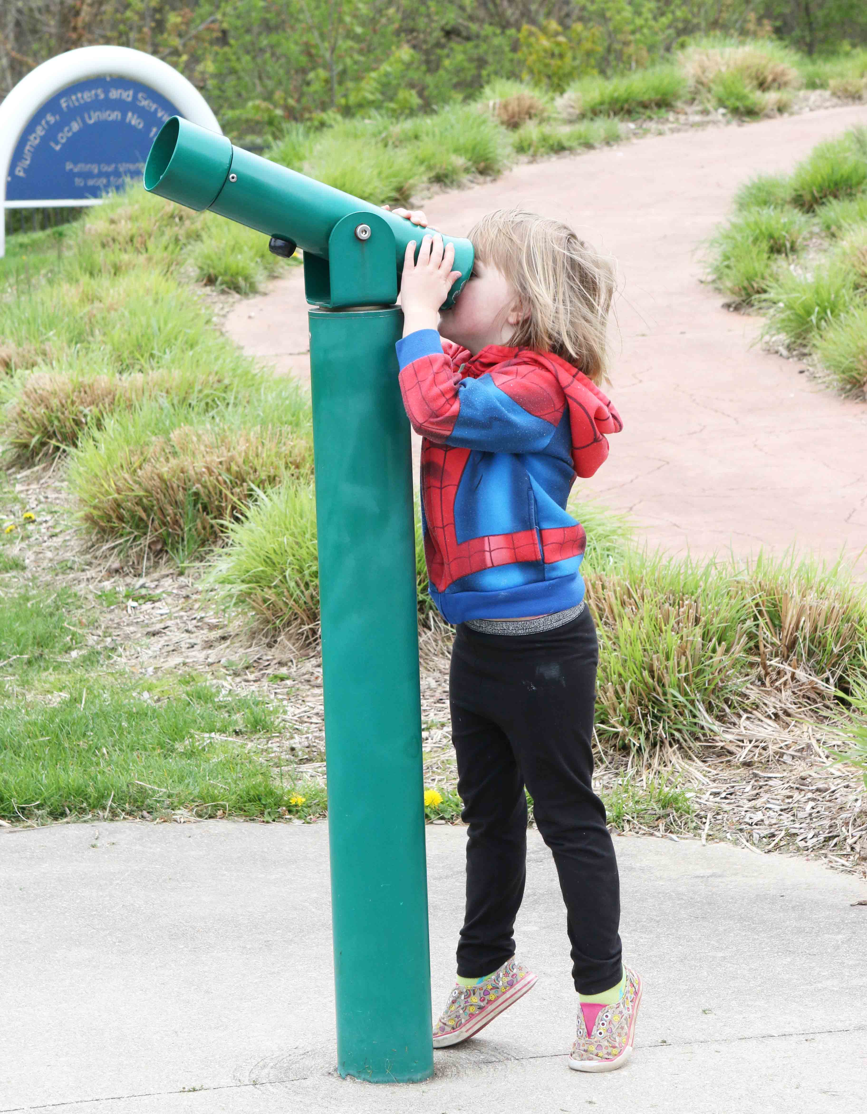 Frog Hollow Park girl and telescope