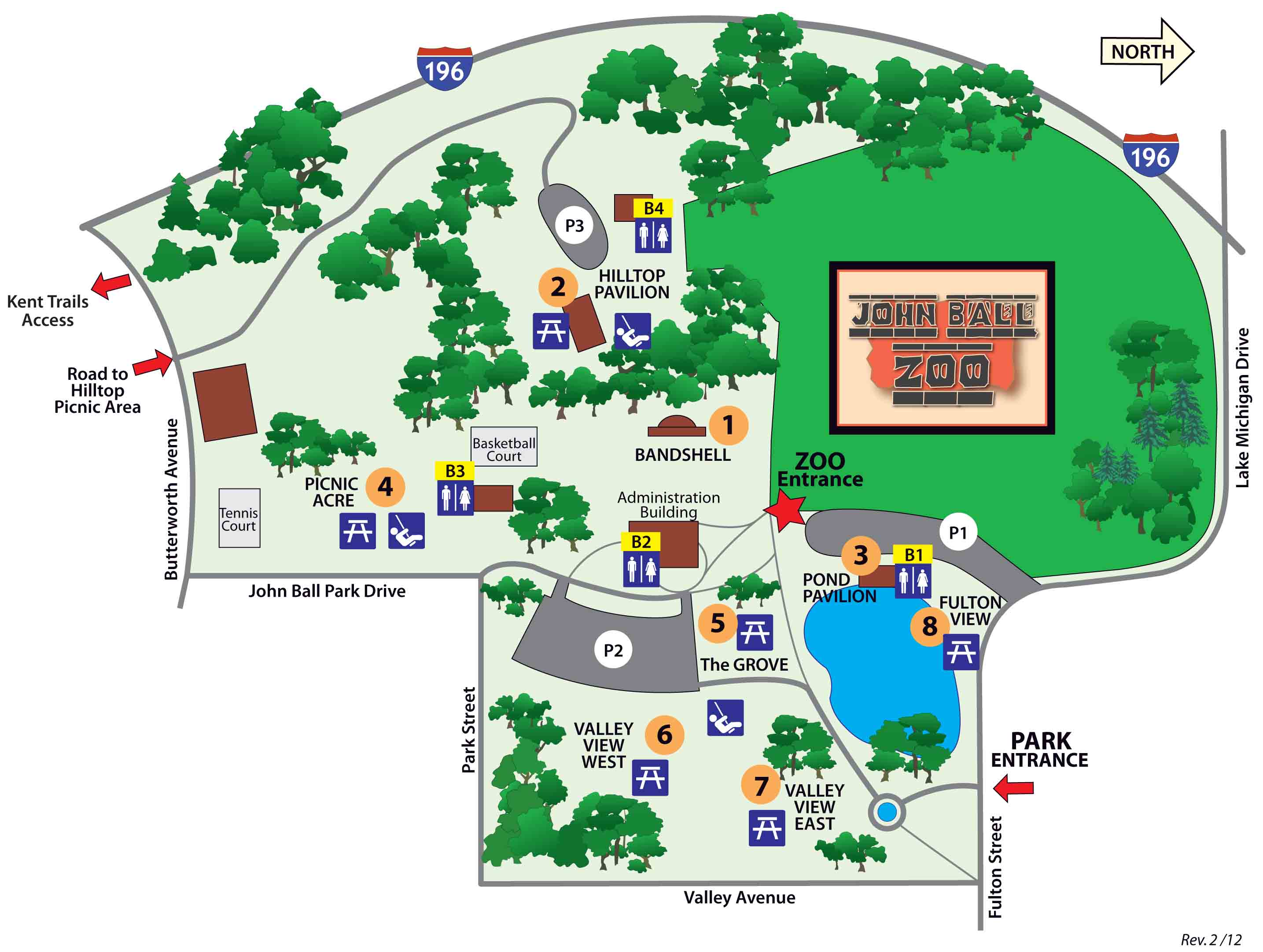 John Ball Park has 3 Playgrounds, Including a HIDDEN One up an Old