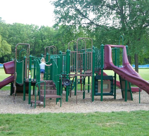 Lakeside Park play structure girl Guider