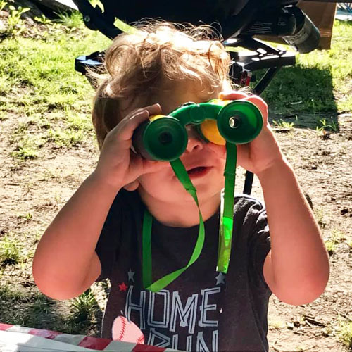 camping activities for kids: make binoculars 