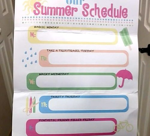 summer vacation hack special day schedule