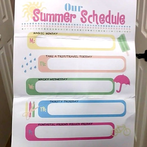 Surviving Summer Hacks Special Days Schedule