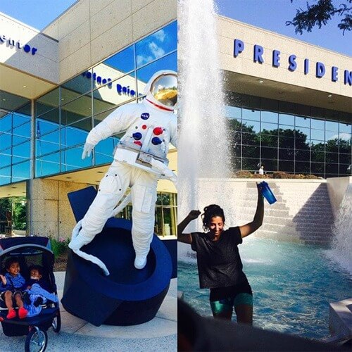 Favorite West Michigan INstagram Spots Spaceman and Fountain at Gerald R Ford Museum 1