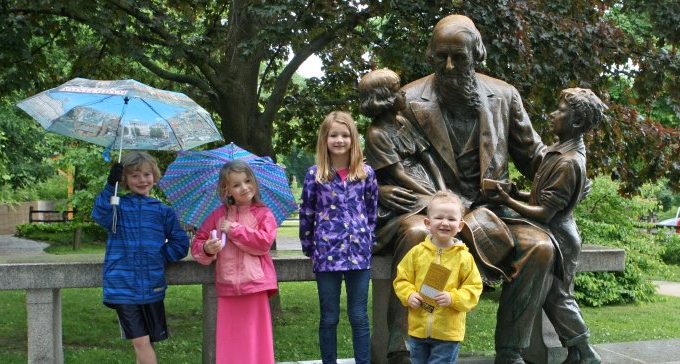 iconic John Ball statue at John Ball Zoo
