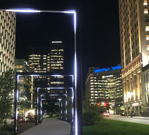 detroit downtown at night