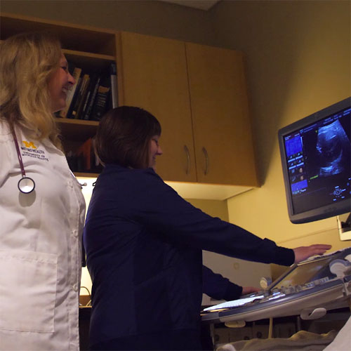 Metro Health Dr Elderkin and ultrasound