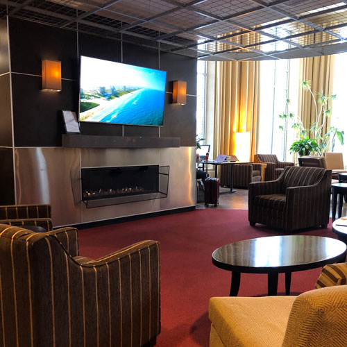 Traverse City Cambria Suites lobby fireplaces