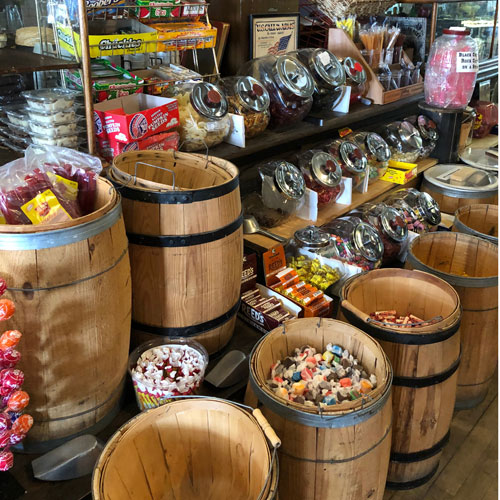 Traverse City Old Mission General store candy barrels