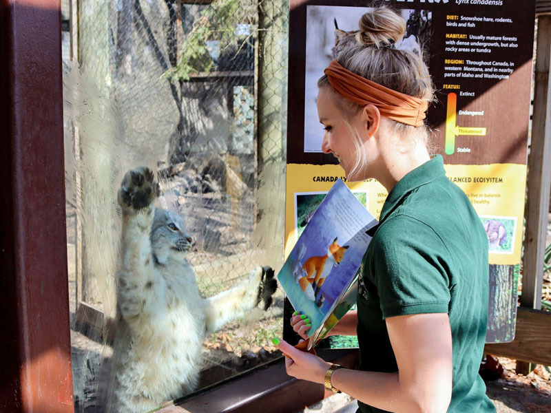 John Ball Zoo education staff with canada
