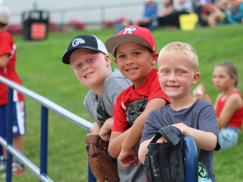 young fans at a West Michigan Whitecaps game