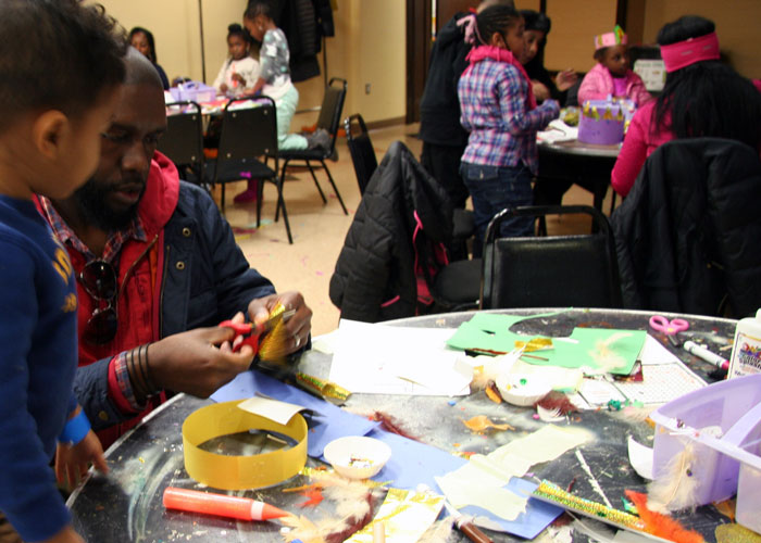 Black-History-Month-MLK-Day-Kid-doing-crafts-with-dad-event