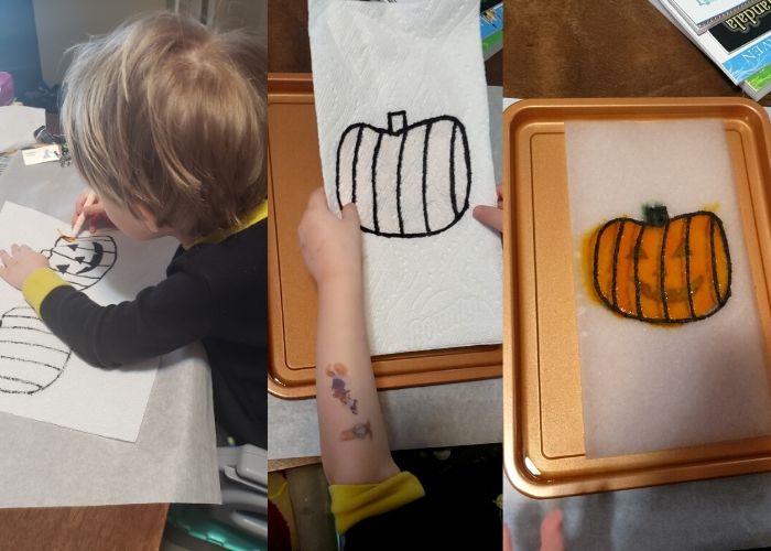 kids indoor activities: magic paper towel activity