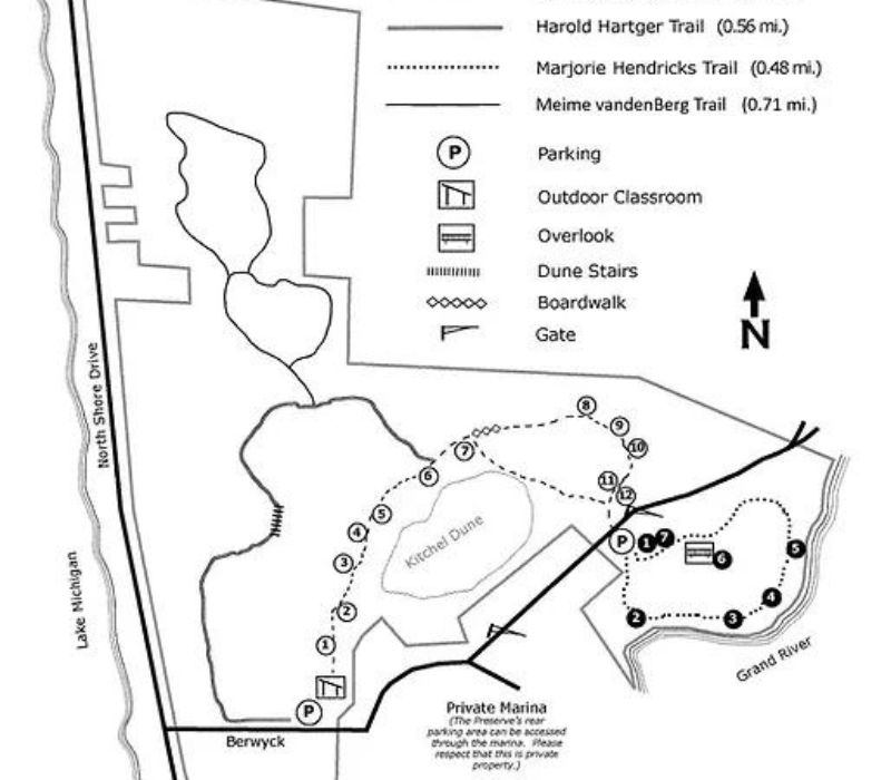 Grand Haven Dewey Hill Kitchel Dune Map