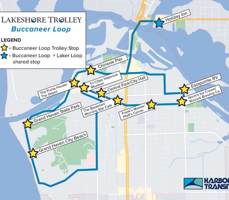 Grand Haven Trolley Map
