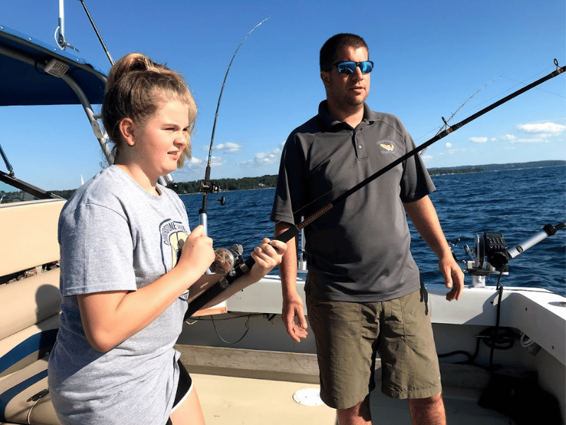 Teens Charter Fishing Daydreamer Fishing Traverse City MI