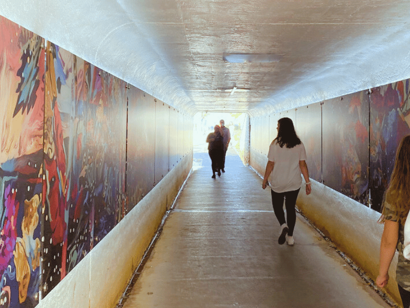 clinch park tunnel mural things to do with teens traverse city