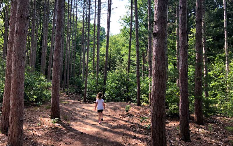 Hemlock trails girl hiking