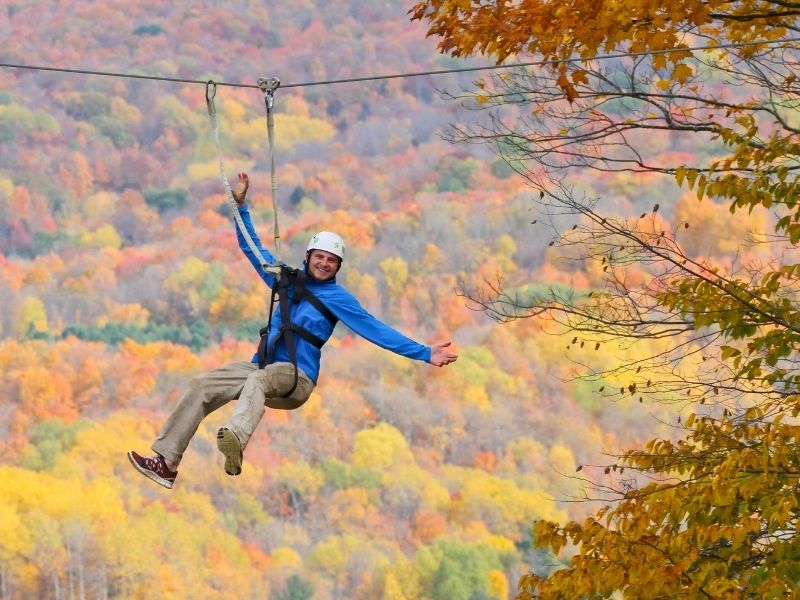 Boyne Mountain Resort autumn colors zipline