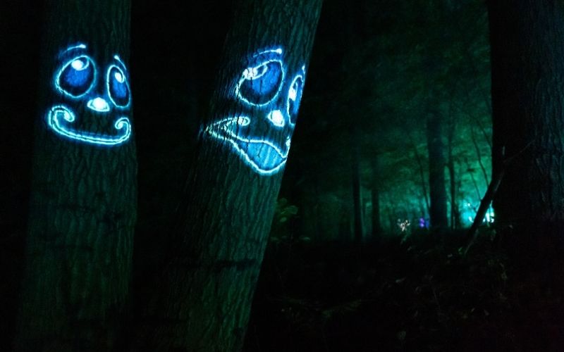 The MileLong Magical Nighttime John Ball Zoo Light Show, IllumiZoo, is