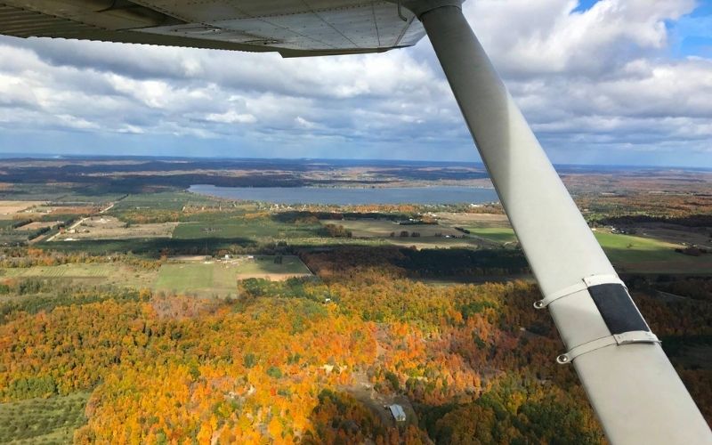 orchard beach aviation manistee fall color flights