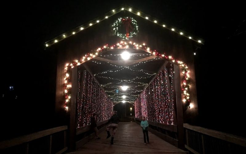 Christmas Lights Ada Covered Bridge