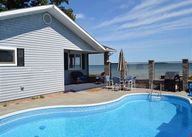 One Fine Bay Traverse City pool house rental