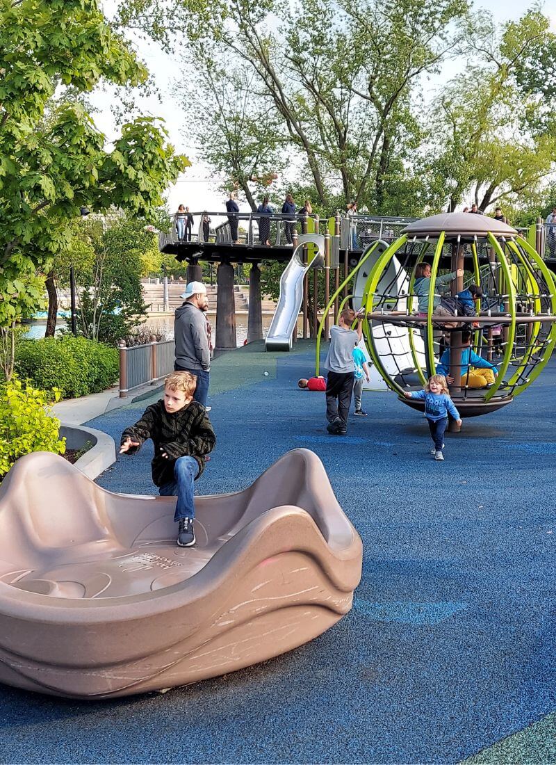 Promenande Park Playground Fort Wayne with kids