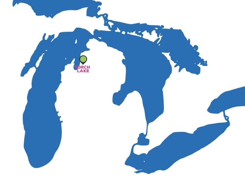 Torch Lake Michigan Map