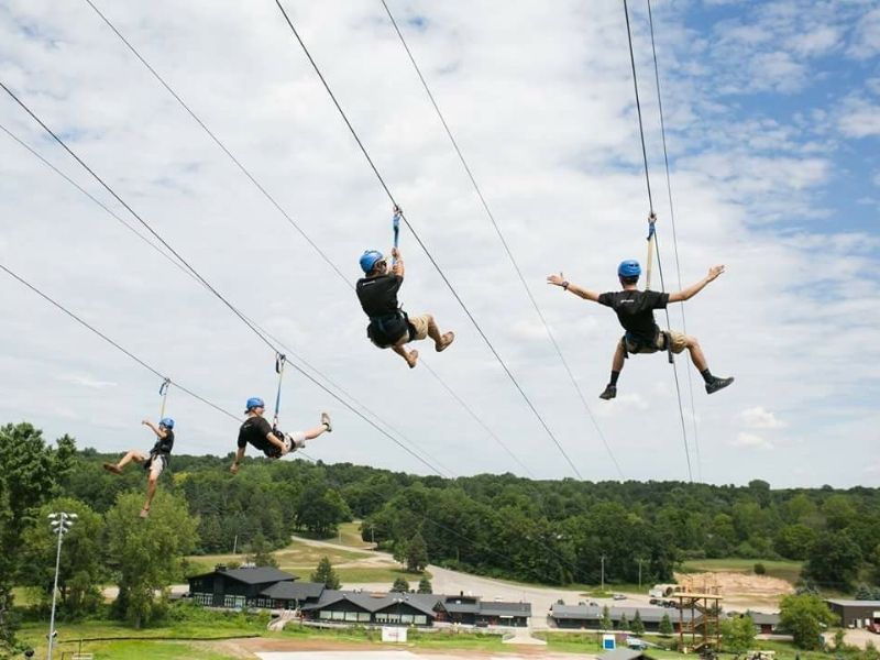 Unique date ideas in Grand Rapids include zip lining at Cannonsburg.