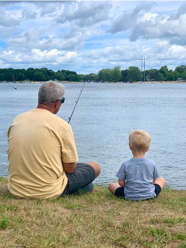 Things to do with grandkids in Grand Rapids, MI. Fishing.