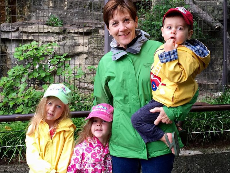 Grandma and Grandkids at John Ball Zoo in Grand Rapids