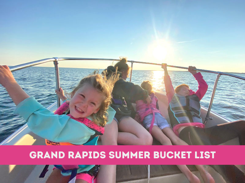 summer bucket list girl on boat lake huron Hunt