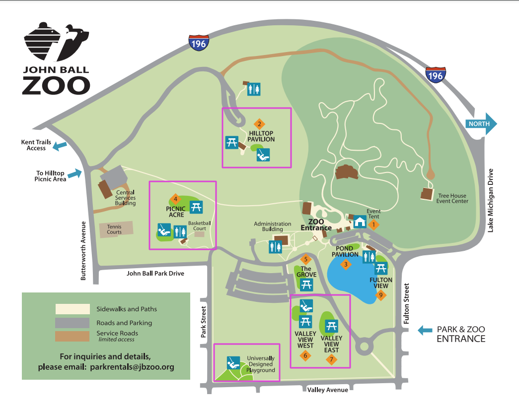 John Ball Zoo Park Playground Map