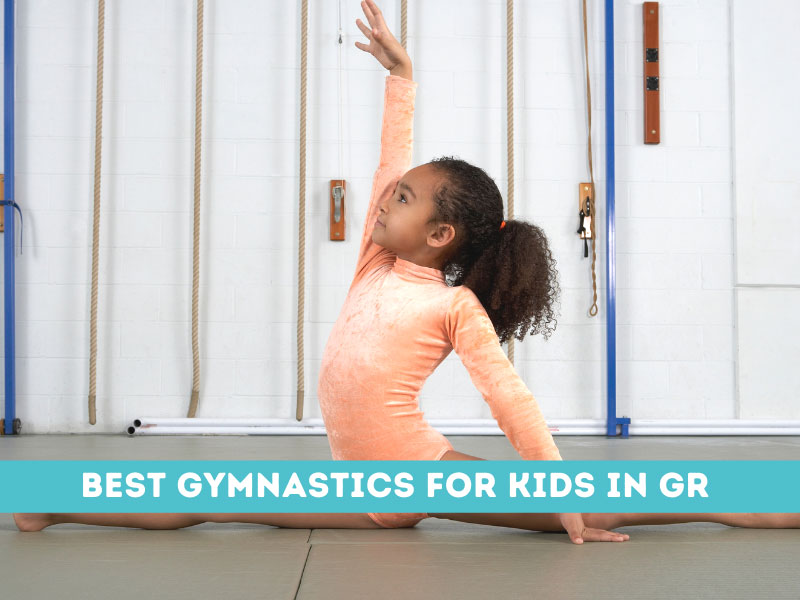 Young athlete taking gymnastics for kids in Grand Rapids. 