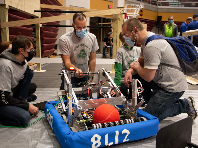 Grandville Calvin Christian robotics team in action