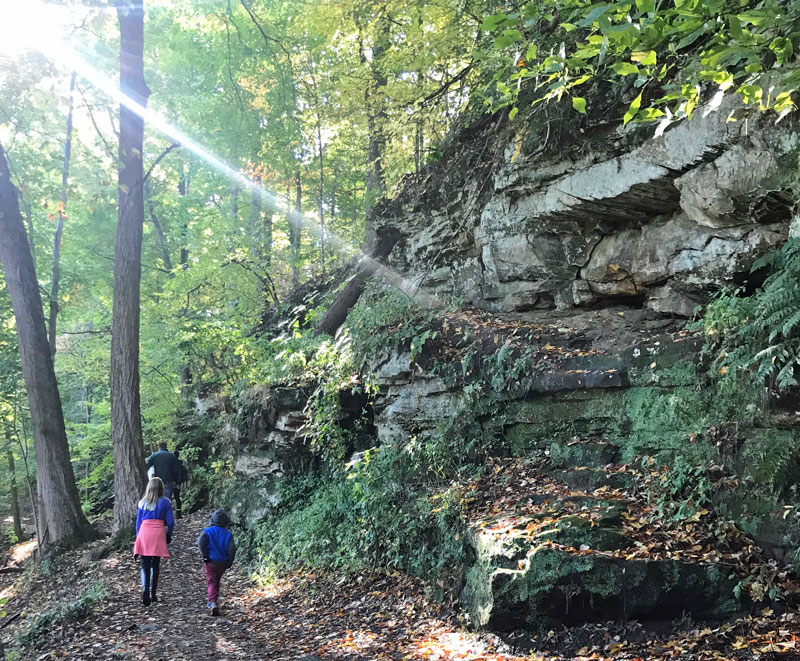 Ledges Fitzgerald Park hike in fall Hunt