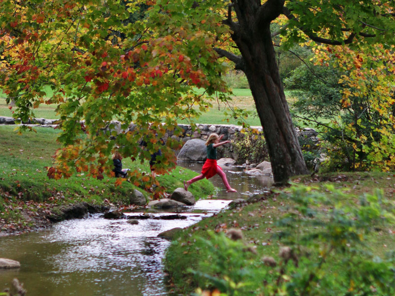 fallaburg park kid jumping creek fall Hunt