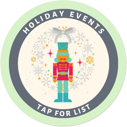 Christmas holiday events button