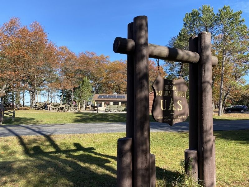 Lumberman's Monument Visitor center Huron National Forest 