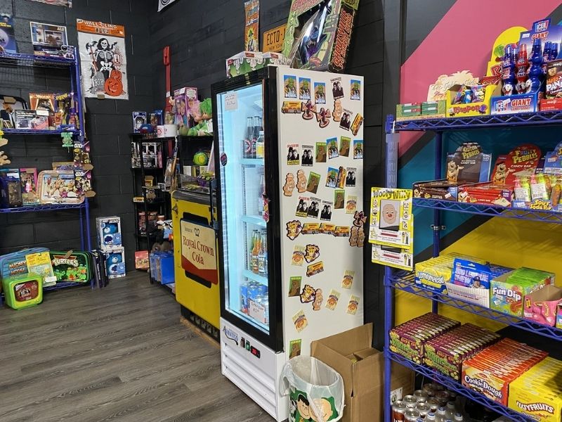 retro electric arcade snacks and soda