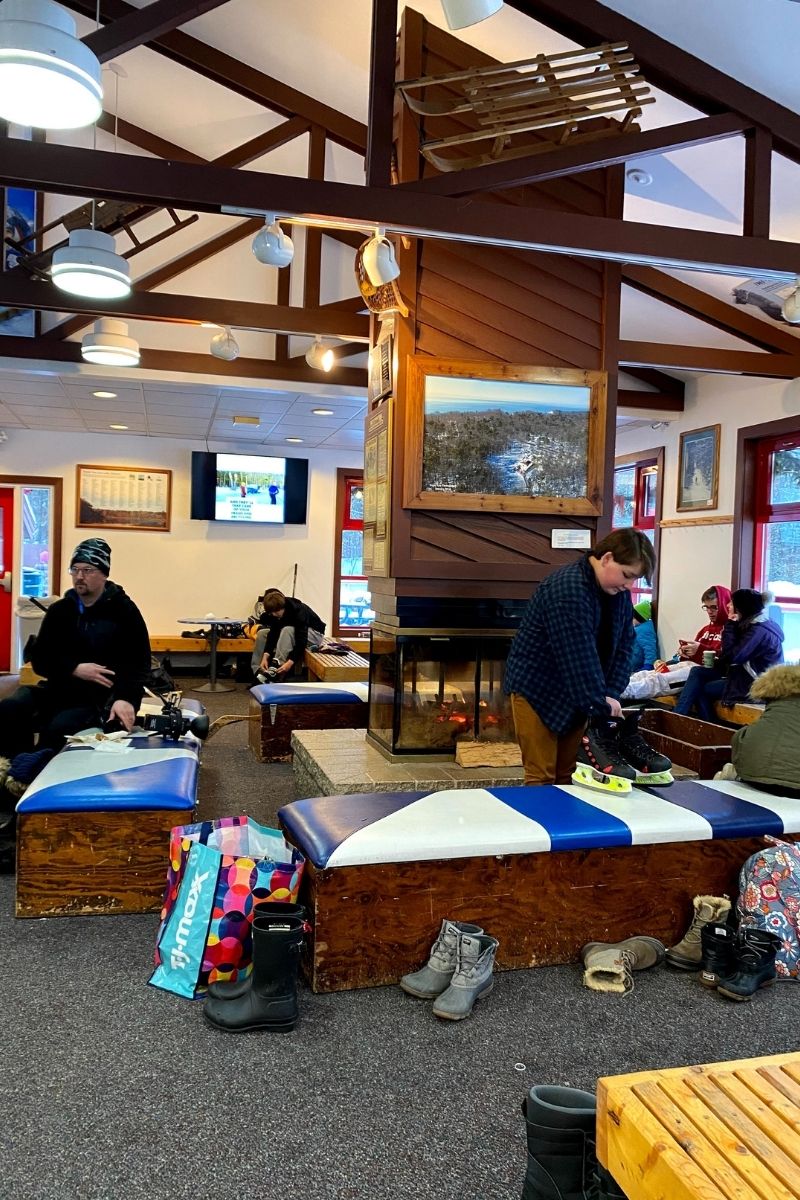 Inside the Lodge at Muskegon Winter Sports Park and Luge