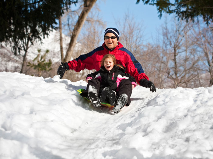 sledding sleeping bear dunes