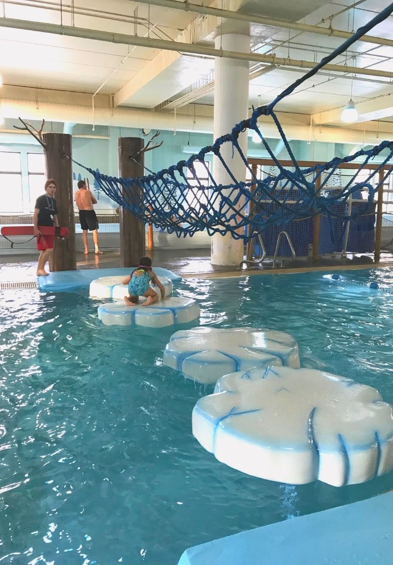 Water Obstacle Course at Avalanche Bay Indoor Waterpark