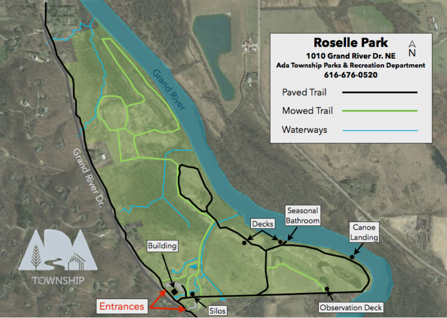 Roselle Park in Ada Map