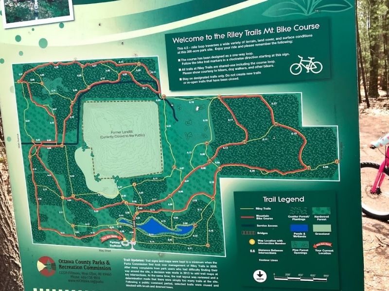 riley trails mountain bike course map