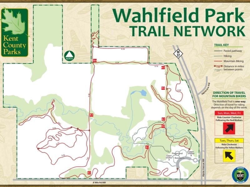 wahlfield park mountain bike trail map